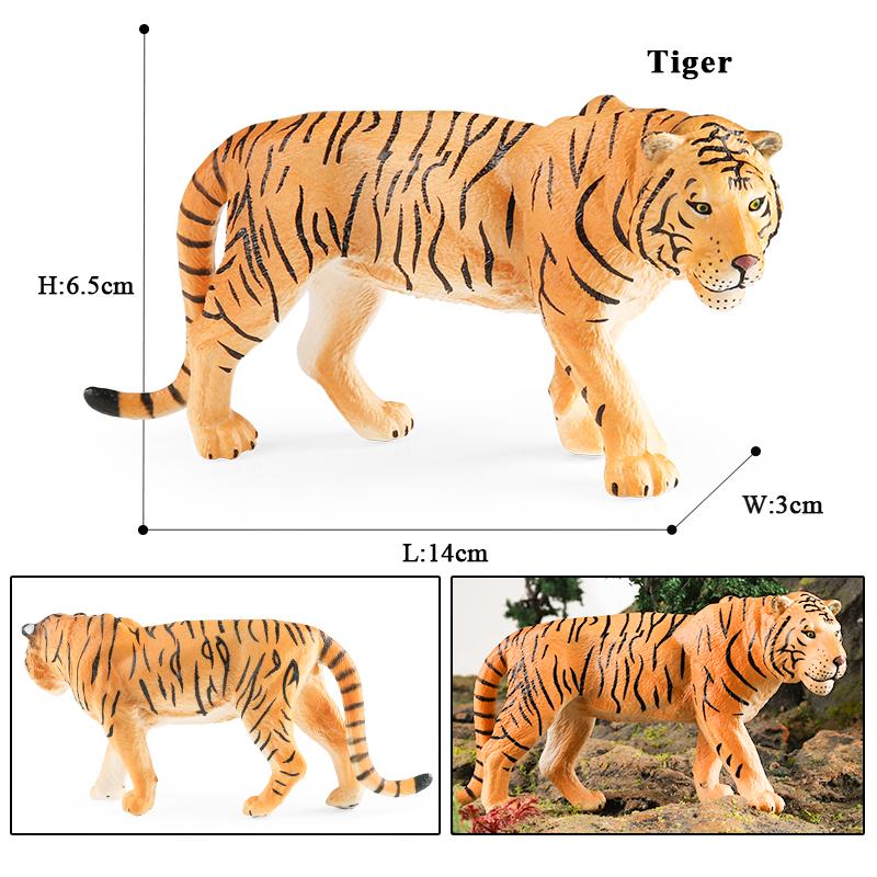 Oenux Original African Wild Animals Simulation Savage Bengal Tiger Siberian Tiger White Tiger Lion PVC Model Educational Toys