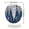 4Pcs Bathroom Shower Curtain Set Elk Christmas Tree Print Bathroom Curtain With 12 Hooks Non Slip Rugs Toilet Cover Mat Bathroom Partition