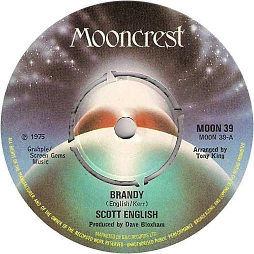 

7-дюймовая пластинка SCOTT ENGLISH Brandy Lead Me Back MOON39 MOONCREST 1975 Великобритания Поп Б/у