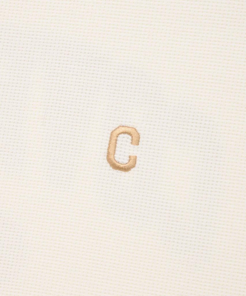 COVERNAT Waffle Arch Collar T-Shirt Cream