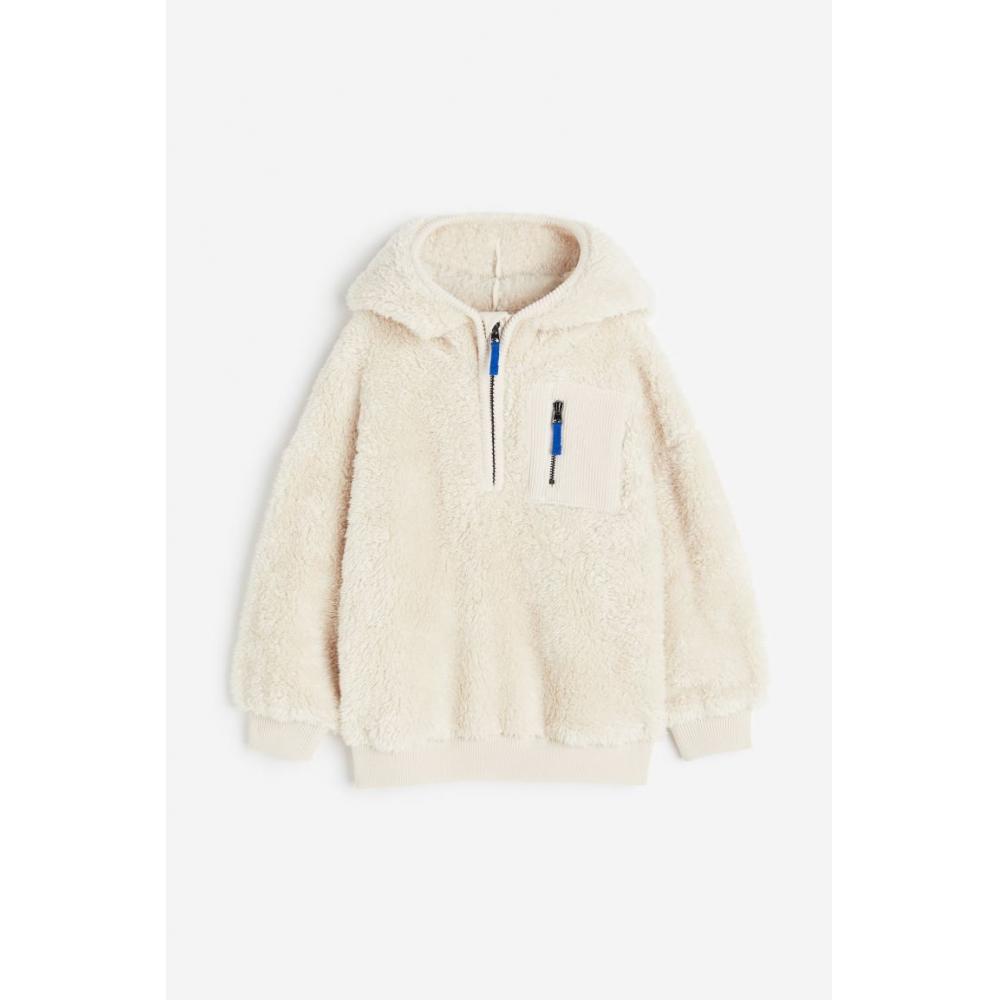 

HM Oversized Толстовка с капюшоном на молнии Натуральный Белый