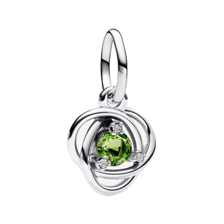 Pandora Birthstone Eternity Circle Pendant Women pendant Silver 793125C08 F,Silver