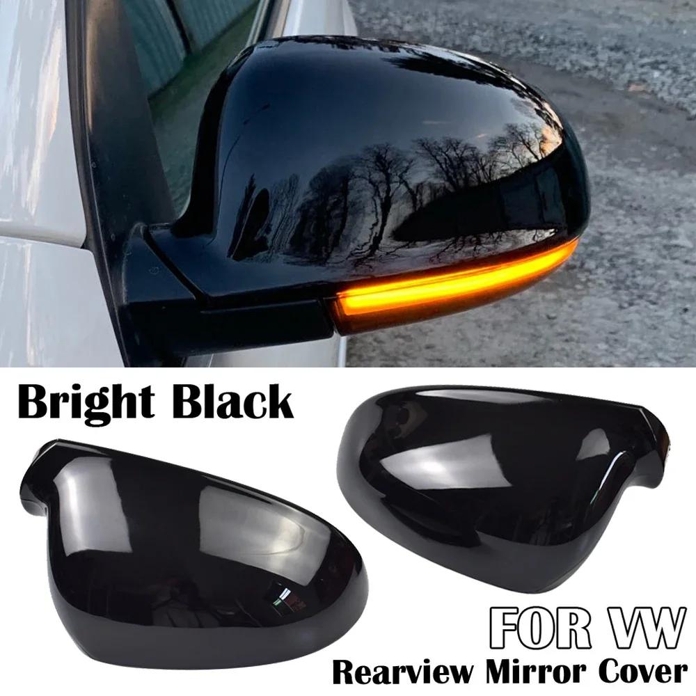 2x Mirror Cover MK5 Car Side Door Rearview Side Mirror Cover Cap For VW GOLF 5 MK5 GTI Jetta Passat B5.5 B6 EOS Sharan Superb