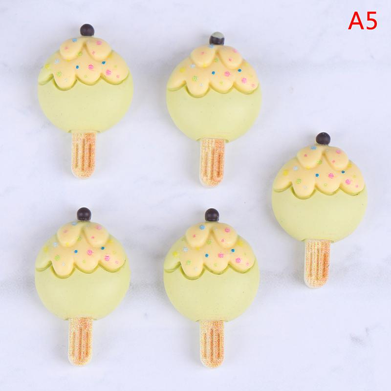 1-5pcs Mini Dollhouse Miniature Pretend Toy Mini Soft Ice Cream Cups Spoon Bar Ice-lolly Simulation Food For Dolls Accessories