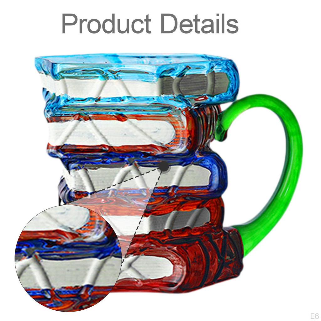 Books Stack Coffee Cup Accessories Colorful Reading Bookish Items Supplies for Book Lovers Writer