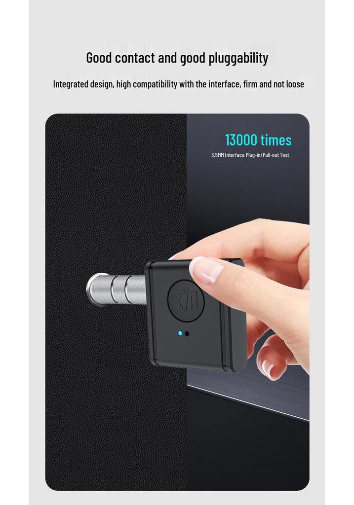 Bluetooth 5.3 Car FM Transmitter & 3.5mm Wireless Audio Receiver Speaker