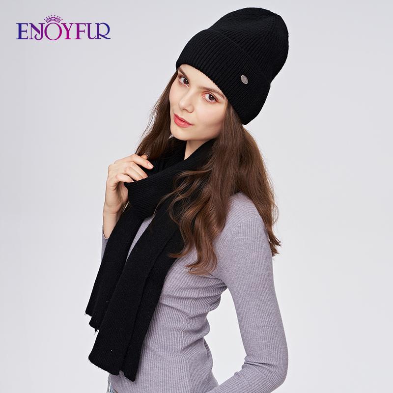 SOMALER Winter Beanie Hat Scarf Set For Women Warm Wool Knit Beanie With Sequins Long Soft Scarf Neck Warmer 2 In 1 Gift Set
