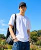 Basic House Uni Layered Round Short Sleeve T-Shirt Standard Length White (+4Cm) Lats0114