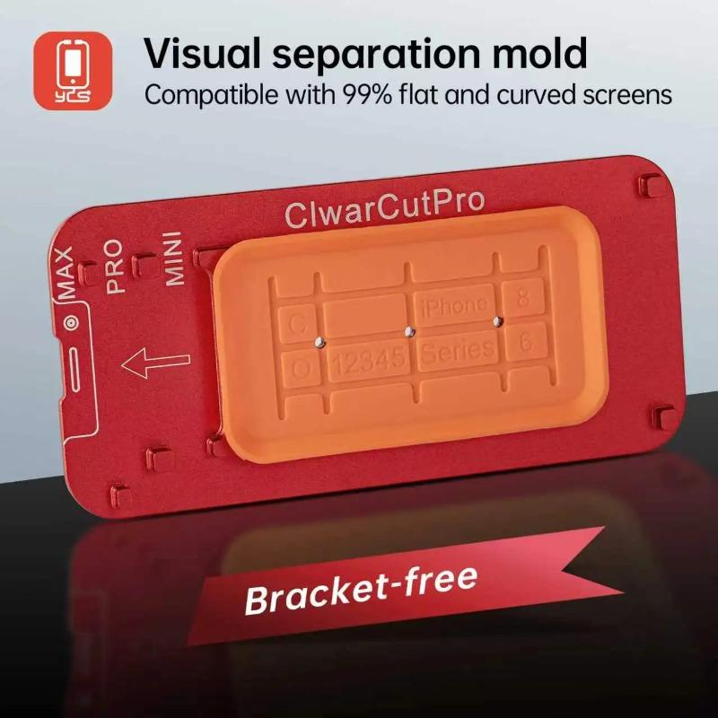 YCS Q20 Visual Separation Mold Universal for 99% Flat & Curved Screens Bracket Free Strong Suction Phone LCD Screen Repair Tools