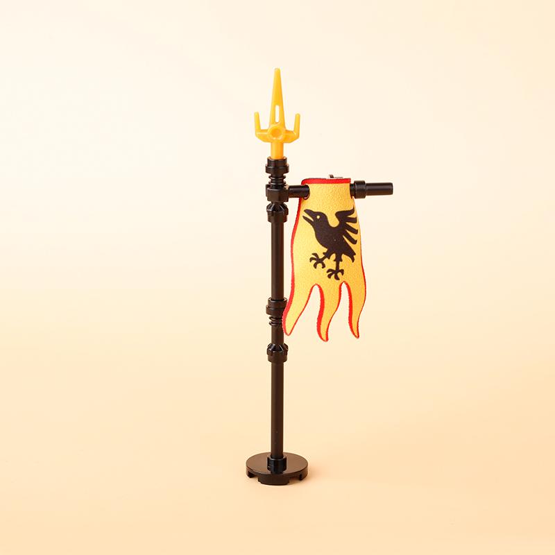 Medieval Military Flag Series War Castle Knight Soldier Warrior Accessories Building Blocks Ancient Holy Rome Bricks Toys Gifts