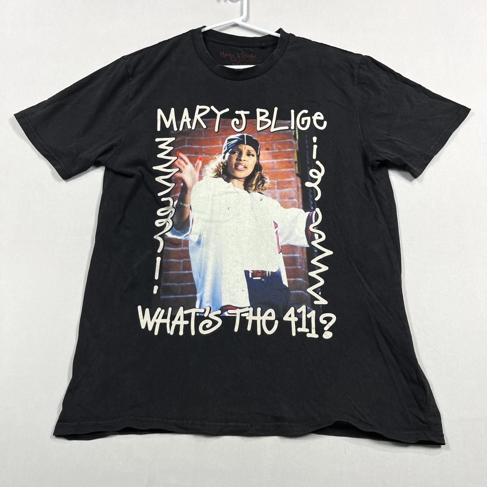 

Mary J Blige Casual Short Sleeve 2022 Cotton Music T Shirt Mens Large L 4XL