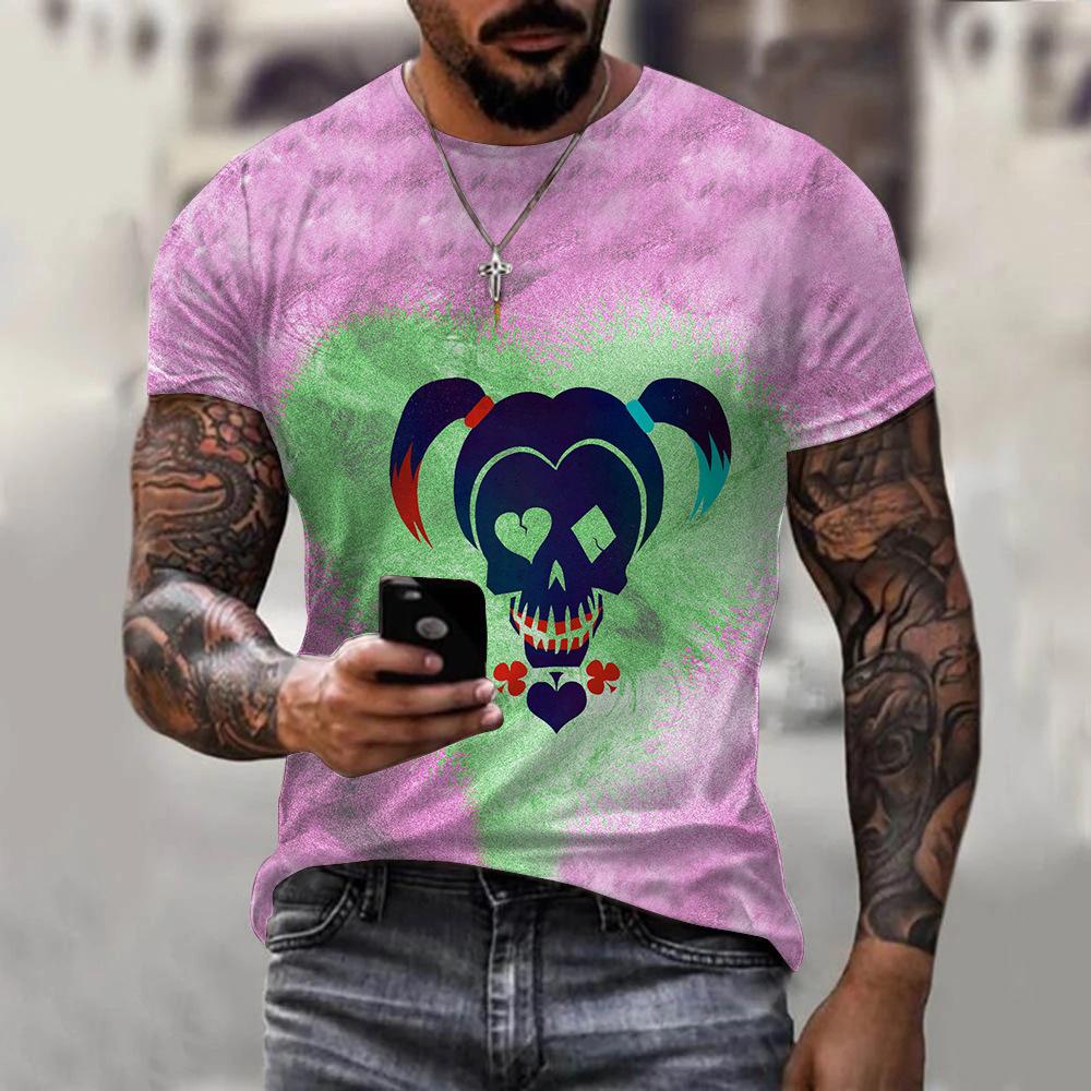 New 3D T-shirt Loose Men's and Women's Short Sleeved Animal Print Plus Size T-shirt Short Sleeved Top