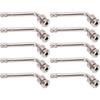 Ejoyous Truck Tire Valve Stem, 10Pcs 60 Degree Bend Automotive Tyre Valve Stems Fit for 22.5in 24.5in Aluminum Wheels, Replace TR545D