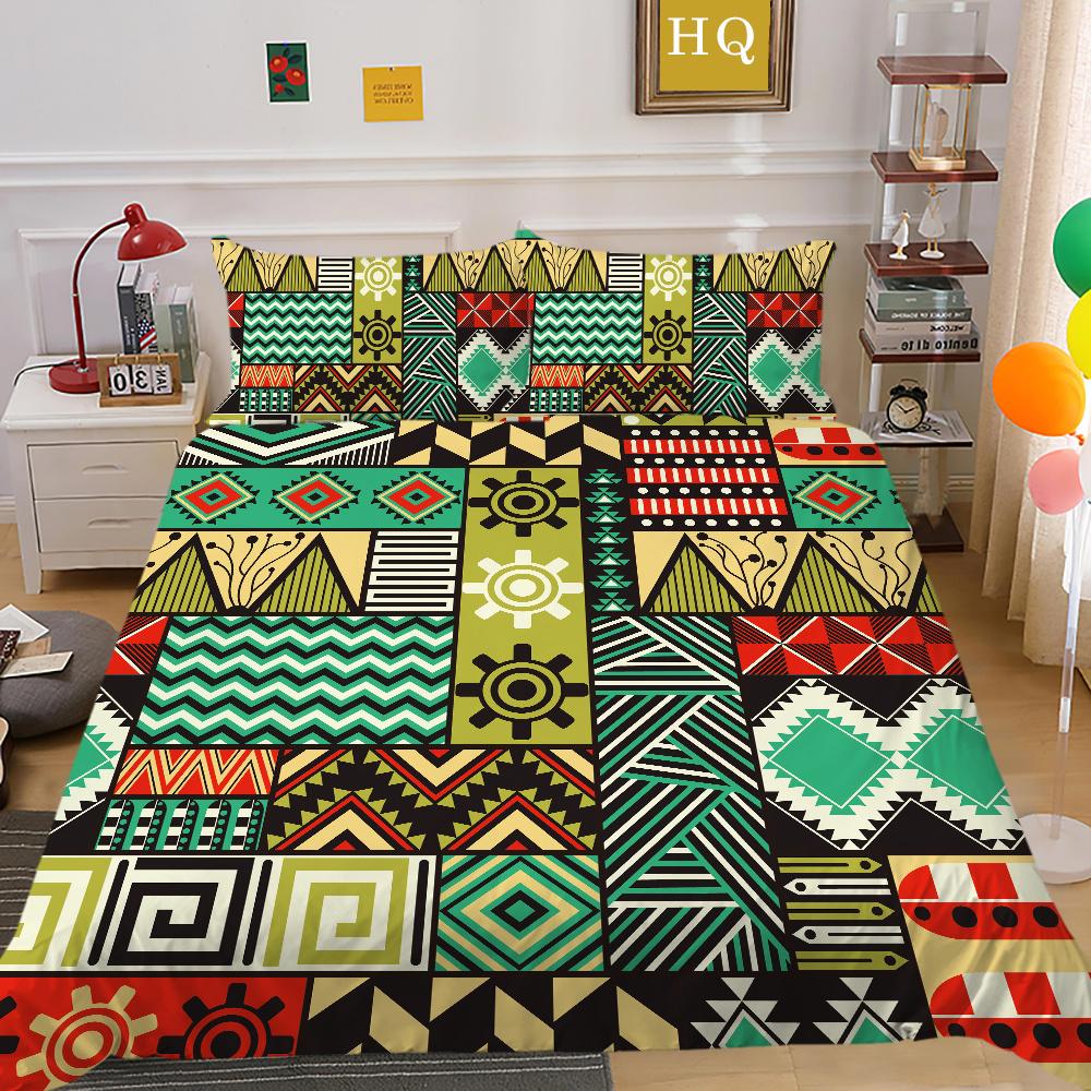 Bohemian Printed Duvet Cover Set Double Size Microfiber Bedspreads Design High Ranking Home Bedclothes