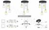 HANGING CEILING LAMP, GLASS PLAFON, LED LAMP