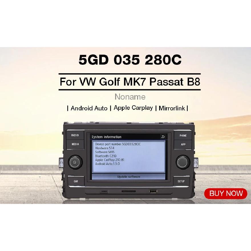 LHD MIB Radio Frame For VW Golf 7 MK7 Golf 7.5 MK7.5 Piano Black Radio Plates Decorative Frame 8/9.2 inch Screen Bezel