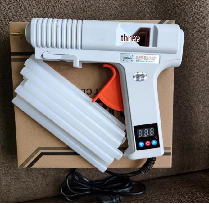 Pistol de lipit la cald cu temperatură reglabilă 120W cu afișaj digital - Grad industrial, batoane de lipici 11mm, temperatură constantă, pentru uz casnic