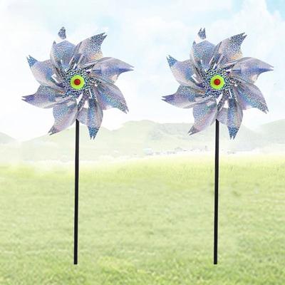 Reflective Bird Repeller Pinwheels for Garden Decor with Scarecrow Effect