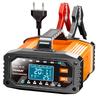For AGM GEL SLA Lead-Acid LiFePO4 7-stage Chargers Smart Battey Charger 12V 24V 20A 10A Large Screen Digital Display Car Motorcycle Battery Charger