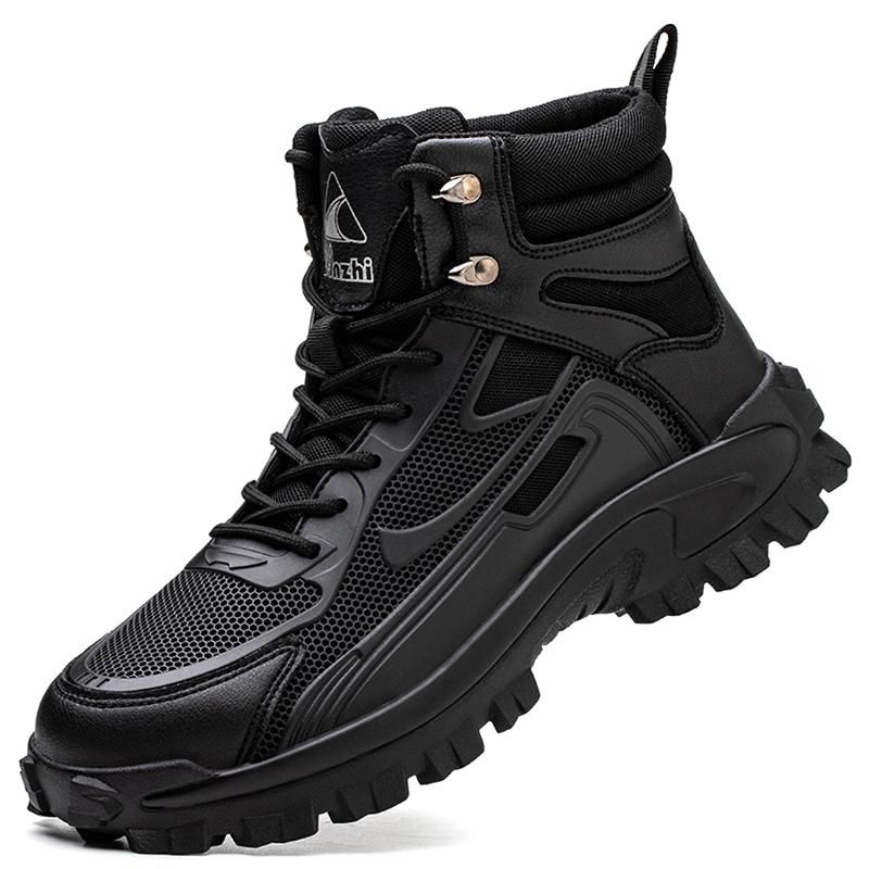 

New Fashion Winter Men Safety Work Boots Breathable Steel Toe Cap Indestructible Anti Smashing Male Shoes Footwear 38