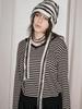 Boleu Knit Hat & Neck Warmer_Ivory & Black