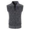 Mens Sleeveless Jackets Knitted Sweater Autumn Spring New Male Cardigan Zip Up Knitted Coat Turtleneck Fleece Warm Cold Blouse