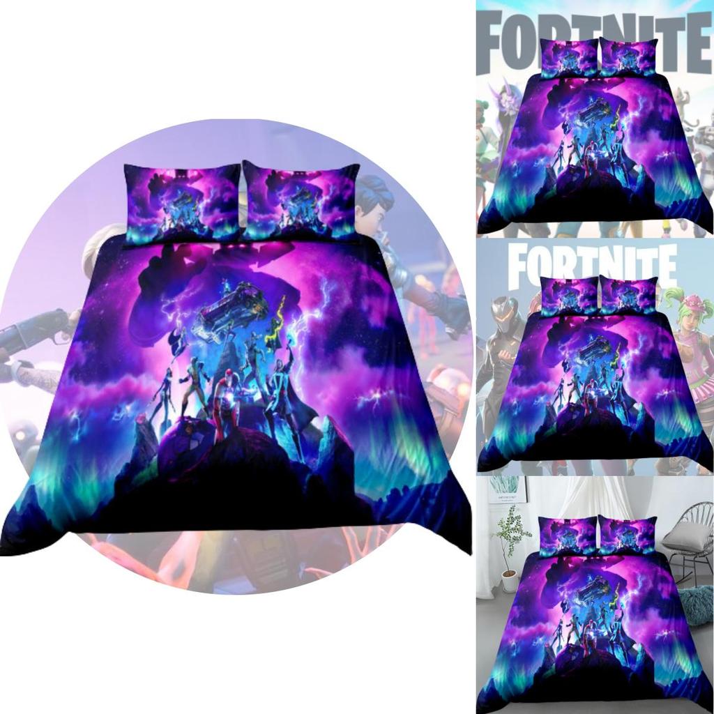 Cartoon Game 3d Digital Print Bedding Set Modern And Simple Style Fortnight Pattern Suitable For 1.8m Bed