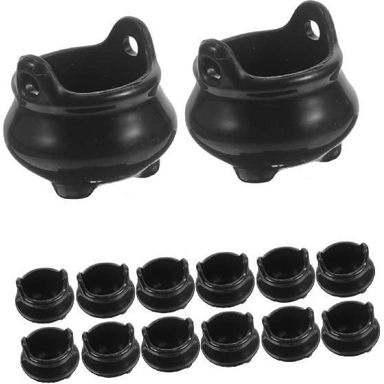 TOYANDONA 24pcs Micro Landscape Doll House Decoration Mini Dollhouse Mini Cauldron Micro Set Miniature Dollhouse Furniture Mini Cauldron Cups Mini