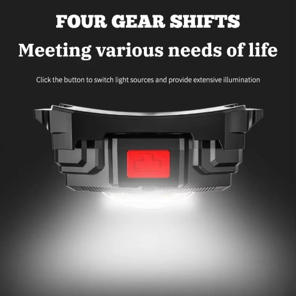 3 IN 1 Multifunctional COB Headlamp USB Rechargeable Wrist Light Outdoor Night Running Waist Bag Light Portable Fishing Belt Pack Light
