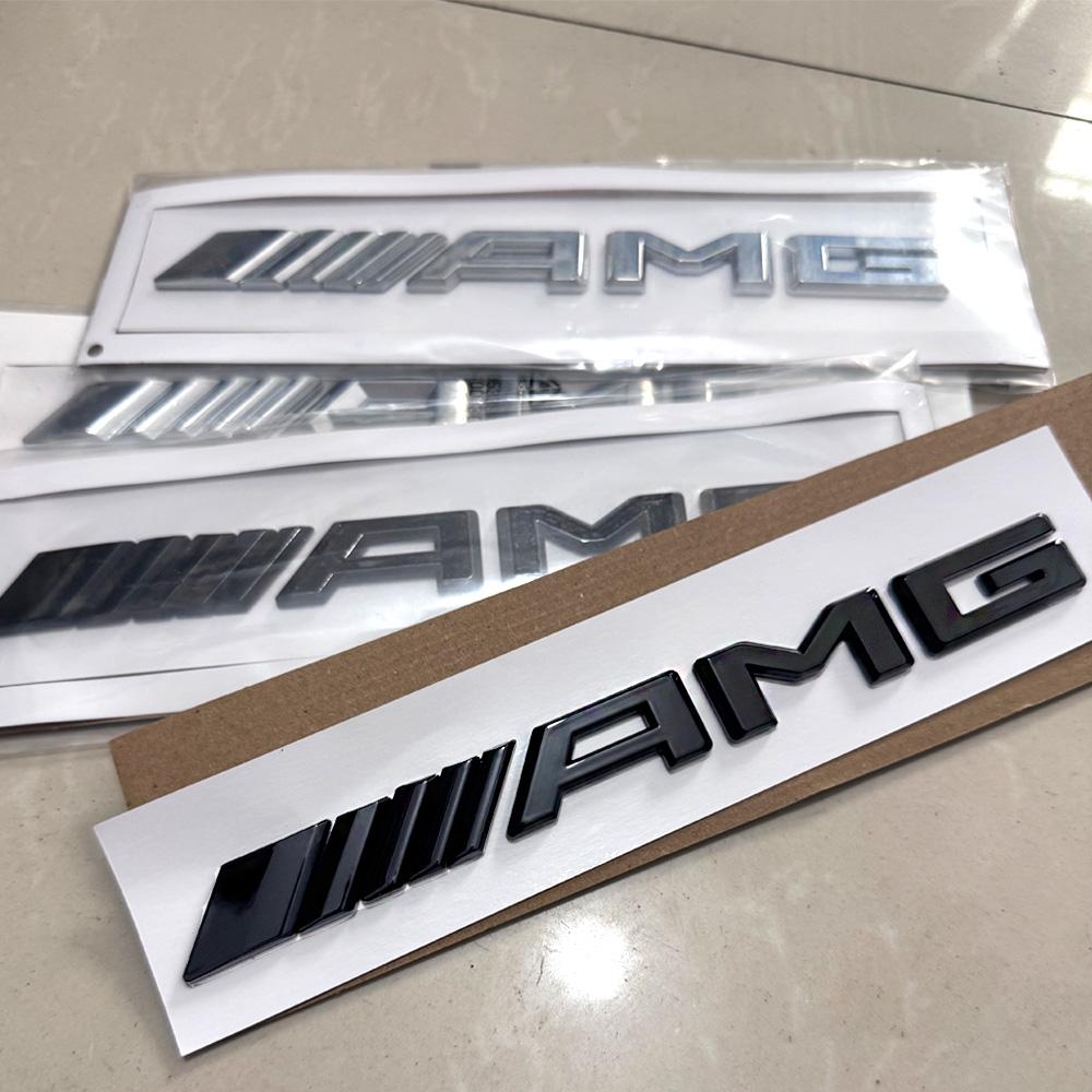 Para acessórios AMG Mercedes Benz A B C E G CLA W211 W203 W204 W210 1 peça Adesivo de Letras Emblema 3D AMG para Porta-malas Traseiro de Carro