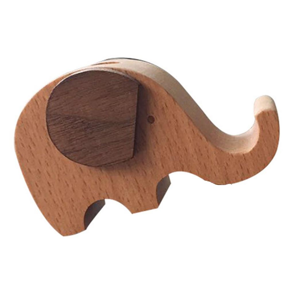 Elephant Pen Holder Phone Stand  Wooden Elephant Shaped Desk Organizer Decor Elephant Gifts for Women