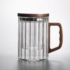 Vertical glass tea separation tea cup Personal office water cup Home filter coffee cup with lid