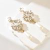 Light luxury style diamond studded imitation pearl water droplet silver needle earrings, high-end and elegant earrings for women