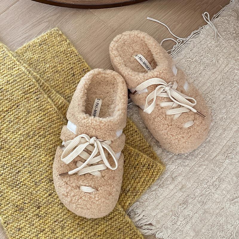 

Суперпопулярные тапочки на толстой подошве, женские, 2025, новая осенне-зимняя модель, взрыв, нескользящие, с закрытым носком, на мягкой хлопковой подошве 40 абрикосовый