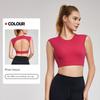 Foreign Trade Spring and Summer Sports Vest Women Fixed Cup Cool Feeling Breathable Fitness Vest Short Sexy Backless Yoga Vest