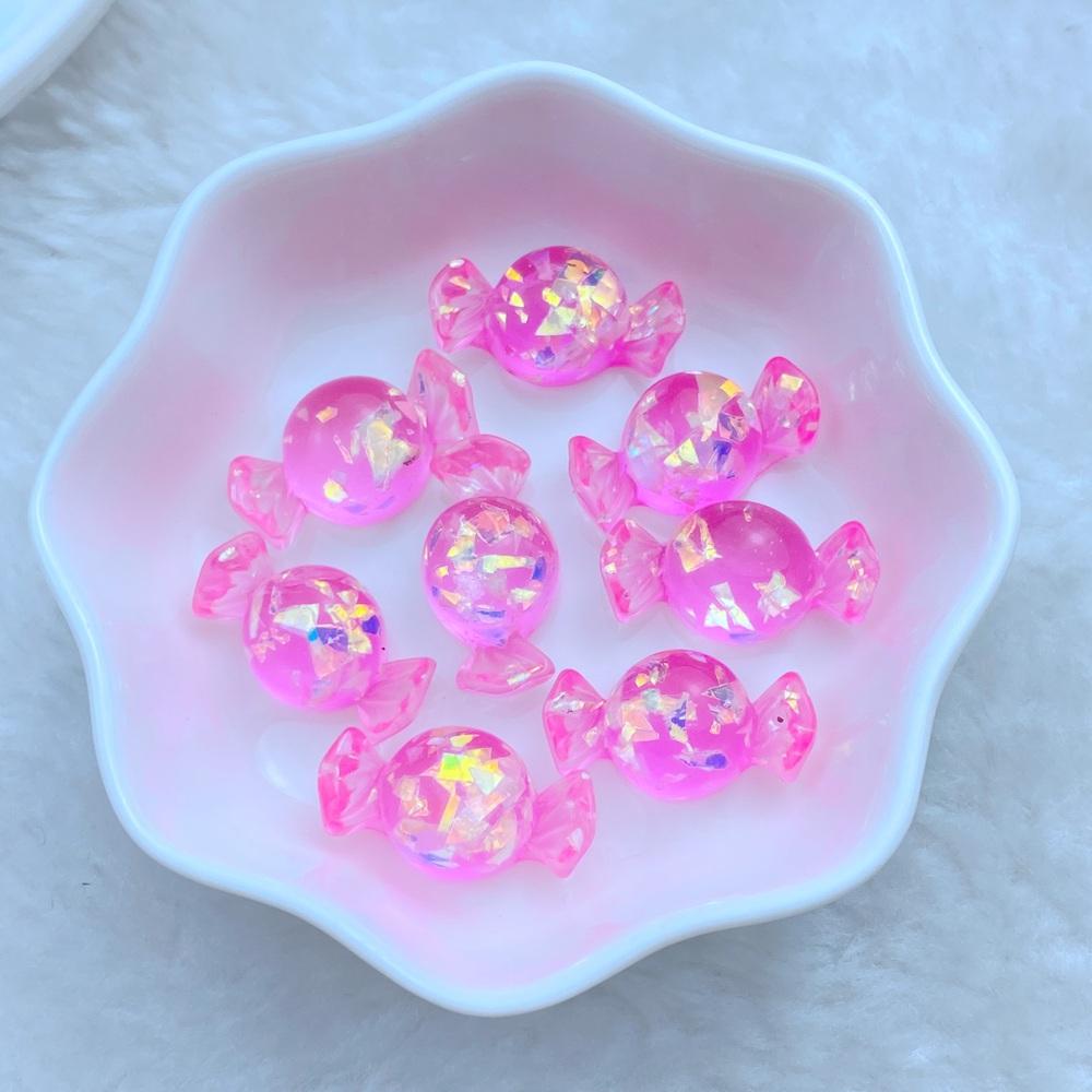 20Pcs New Cute Mini 11*21mm Cartoon Shiny Candy Flat Back Resin Cabochons DIY Jewelry Craft Decoration Accessorie