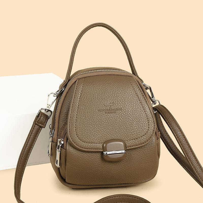 Mobile Phone Bag Mother Bag Large Capacity Multi-Layer PU Shoulder Crossbody Bag