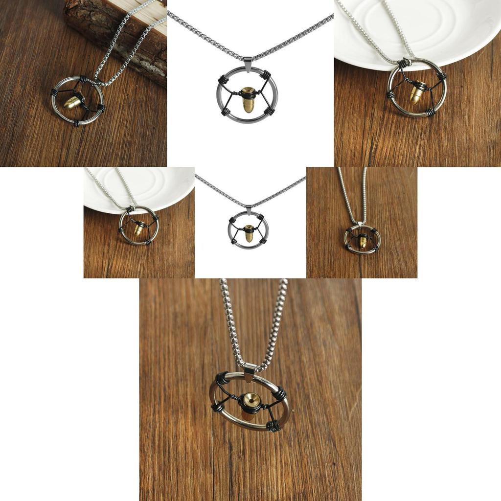 Cyberpunk 2077 Bullet Pendant Necklace With Geometric Design For Men And Women