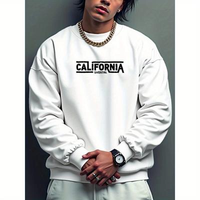Men's Crew Neck Sweatshirt, Great for Daily Wear & Long-Term Use, Ribbed Neckline & Durable