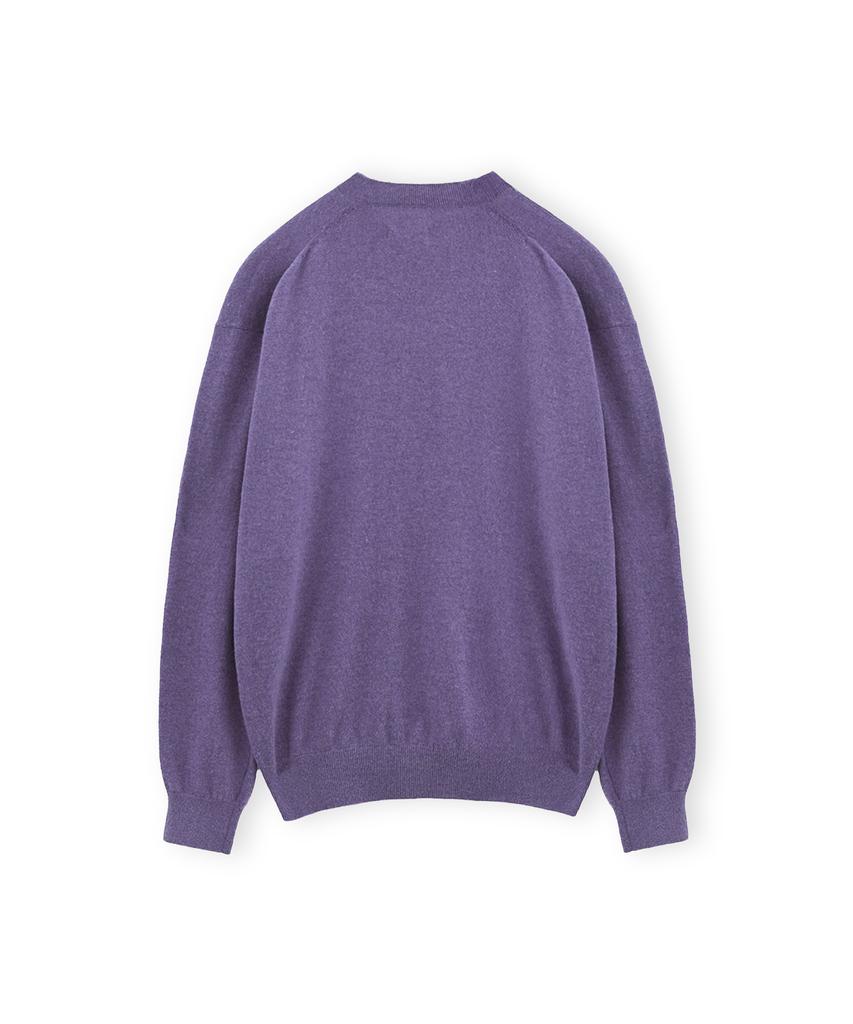 BROWNYARD Extra Super Fine V-Neck Knit, Purple