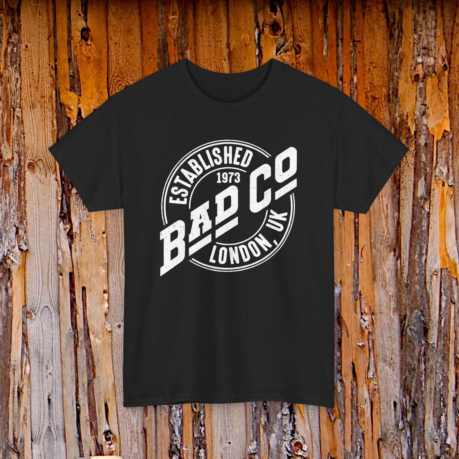 Bad Company American Classics English Rock Band Established 1973 Logo Tee | Music Shirt S