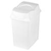 Plastic waste bin, white, 28 l