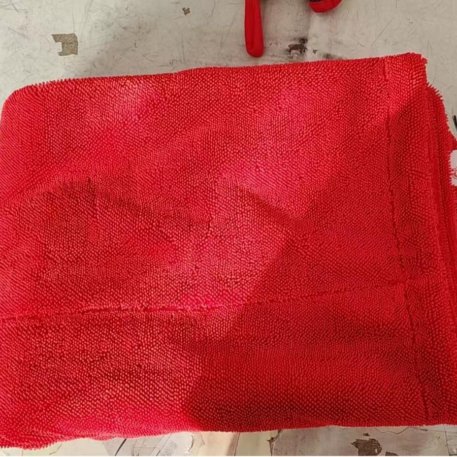 Dual-Layer Absorbent Car Wash Towel - Thick, Double-Sided Pigtail Design