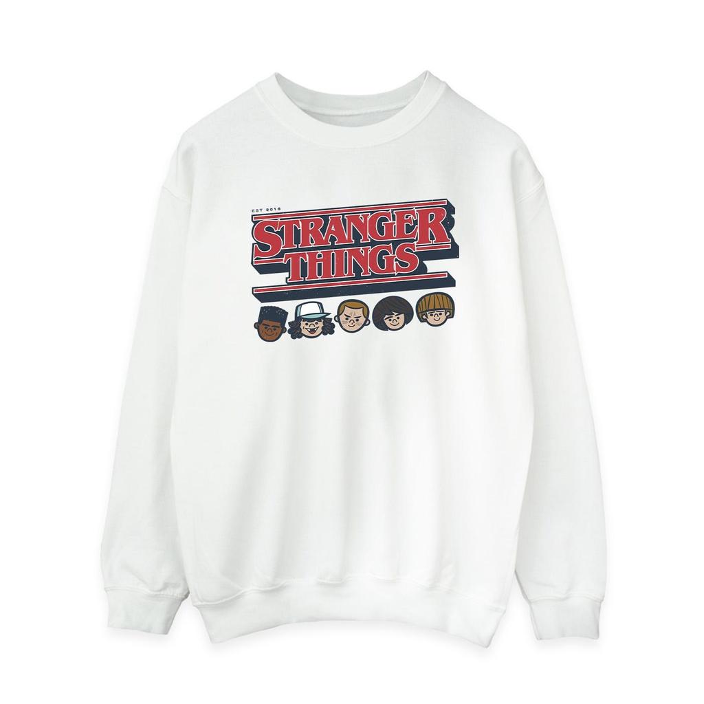 Netflix Womens/Ladies Stranger Things Caricature Logo Sweatshirt