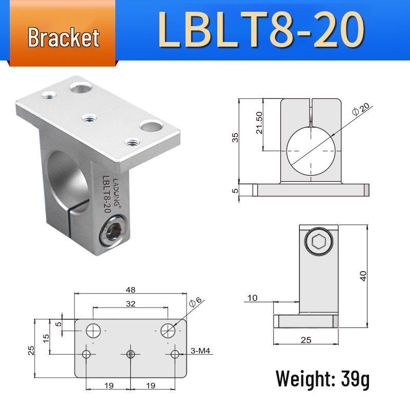 Rotary Bracket Cylinder Fastener LBLT2-20 Steel Pipe Clamp Connector SMBU