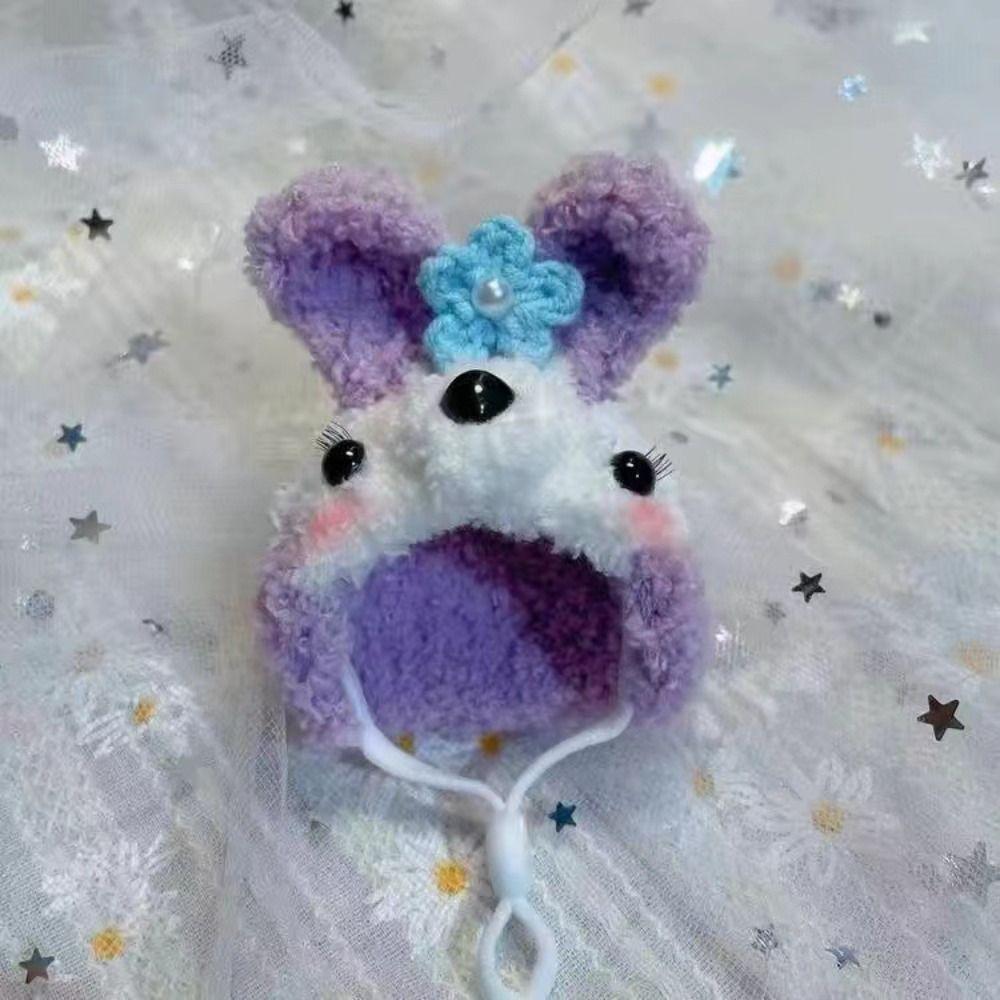 Fashion Woolen Plush Hat Mini Pet Supplies Animal Doll Hat  for Hamster Golden Silk Bear