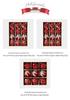 8cm Wine Red Flocked Christmas Ball Ornament for Tree Decoration
