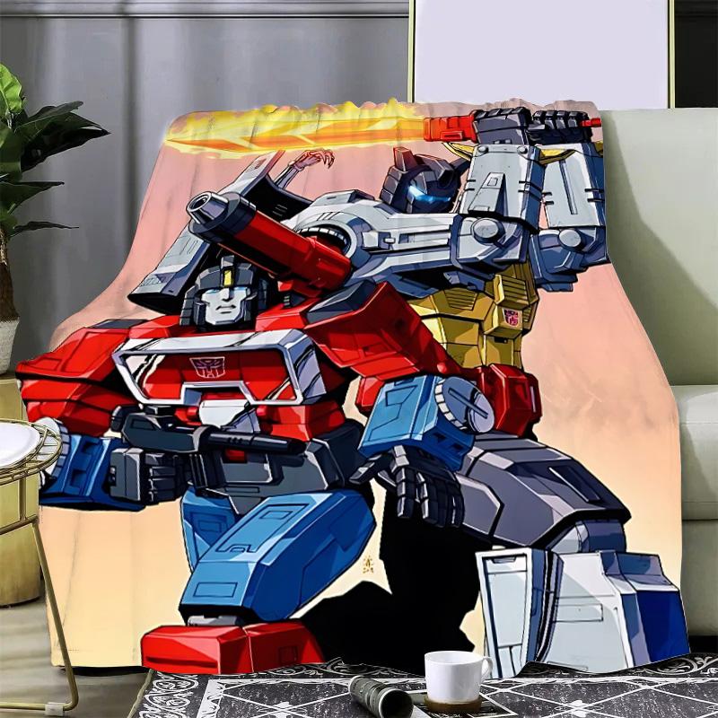 Anime Transformers G1 Car Robot Printed Blanket Picnic Blankets Warm Blanket Soft Comfortable Blanket Home Travel Birthday Gift