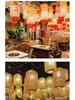 Catering Skewer Shop Decoration: Bamboo Woven & Oil Paper Lantern Chandelier for Restaurant, Hotel, Lobby, and Market in Ancient Style.