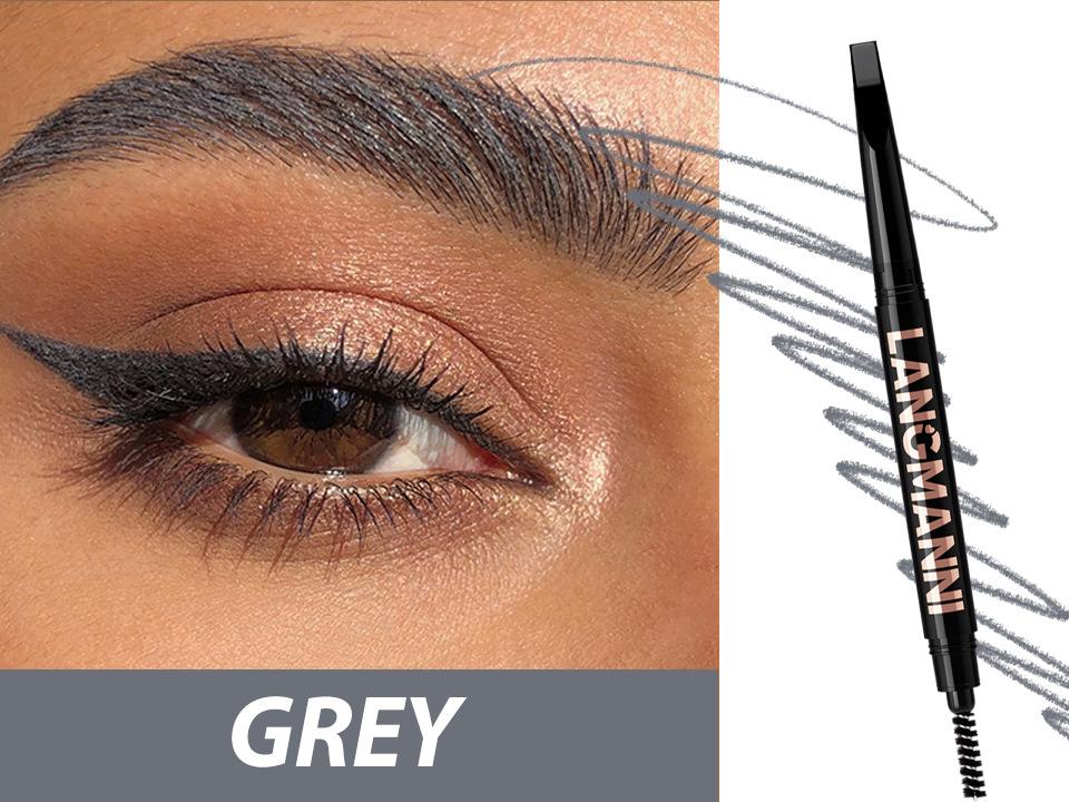 Dual-Ended Eyebrow Pencil with Spoolie Brush Long-lasting Easy Ware Eyebrow Pen,Natural Hair-Like Strokes,Waterproof Smudge-Proof Long Lasting Formula